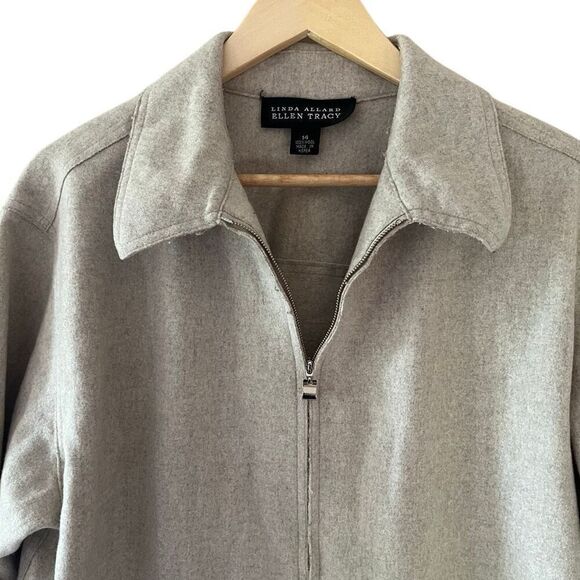 Linda Allard x Ellen Tracy pure wool full zip women’s jacket size 14 - Picture 4 of 6